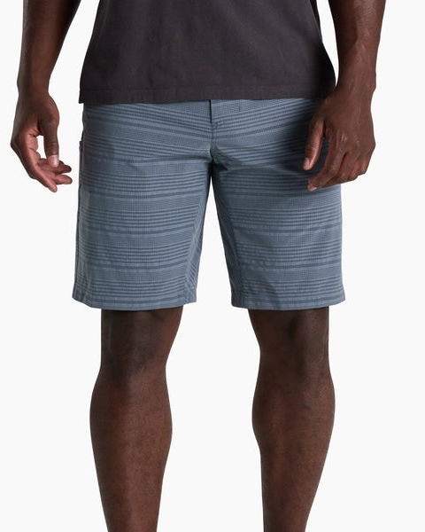 Upriser Short - Charcoal Blue Stripe