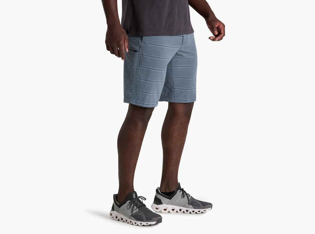 Upriser Short - Charcoal Blue Stripe