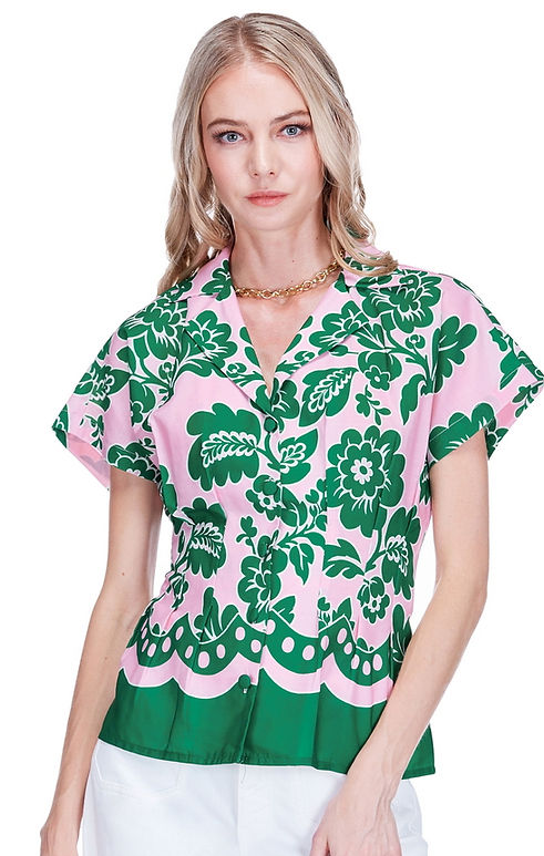 Waist Pleated Blouse