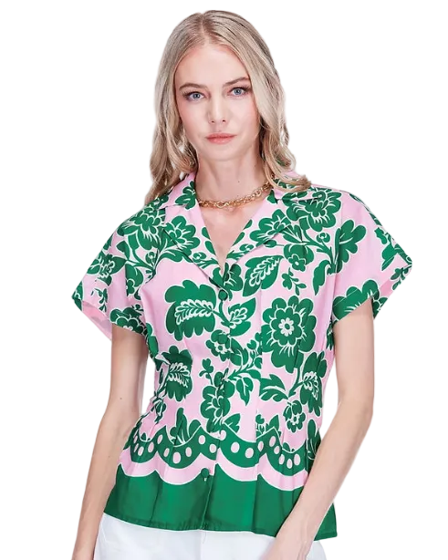 Waist Pleated Blouse