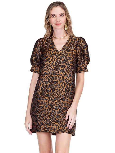 V-Neck Short Sleeve Shift Dress - Feral Luxe