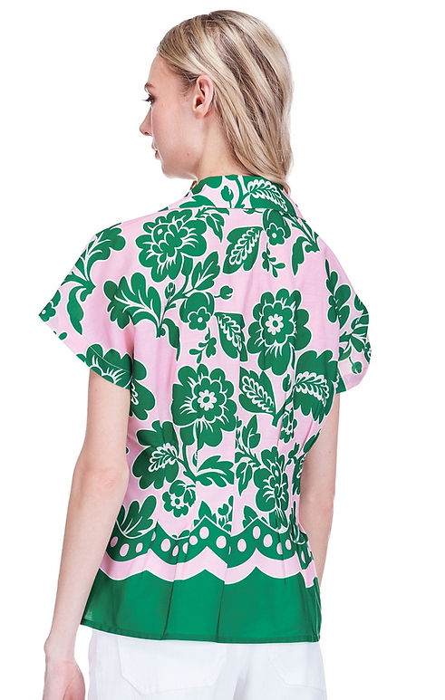 Waist Pleated Blouse