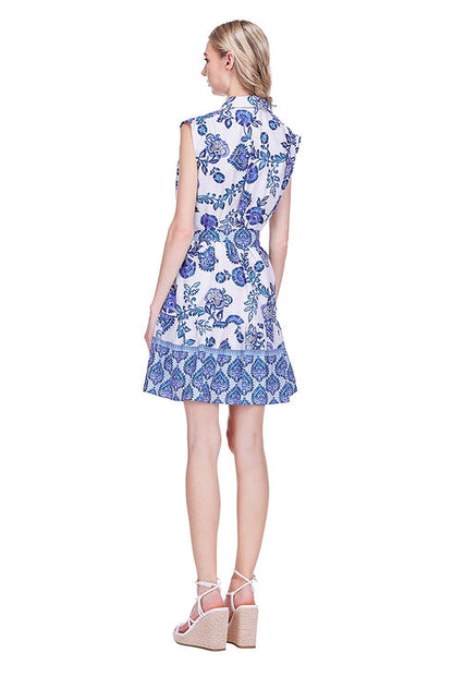 Contrast Print Shirt Dress