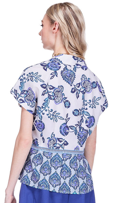 Waist Pleated Blouse