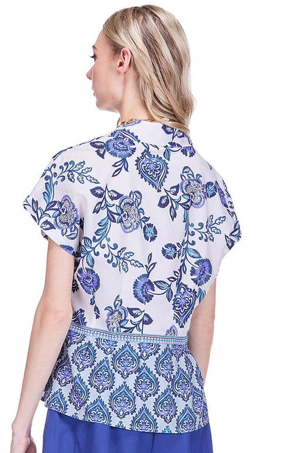 Waist Pleated Blouse