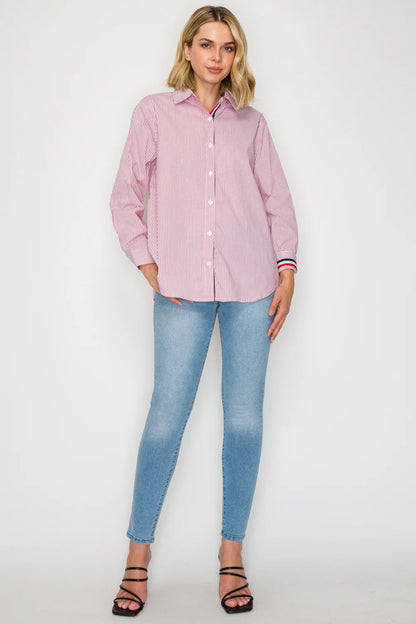 Jasmine Cotton Pinstripe Shirt