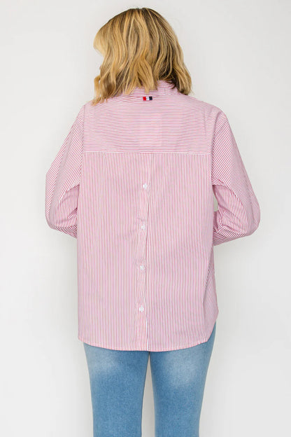Jasmine Cotton Pinstripe Shirt