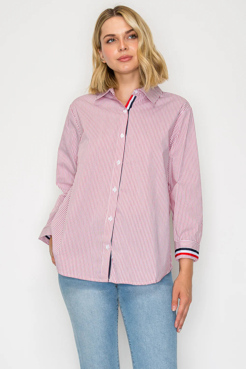 Jasmine Cotton Pinstripe Shirt