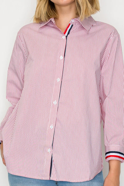 Jasmine Cotton Pinstripe Shirt