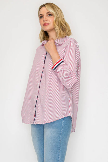 Jasmine Cotton Pinstripe Shirt