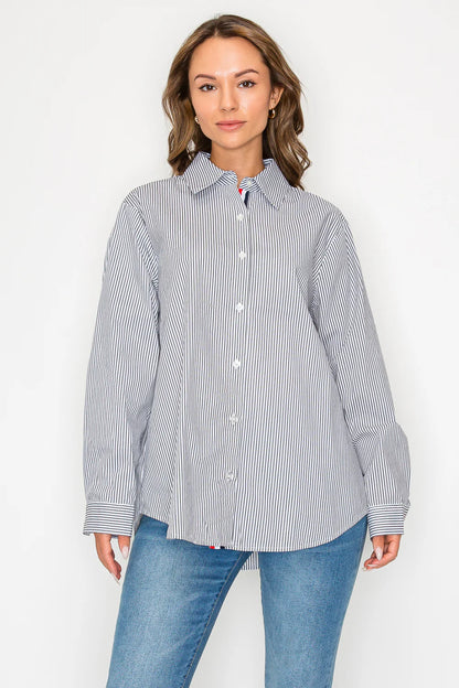 Jasmine Cotton Pinstripe Shirt