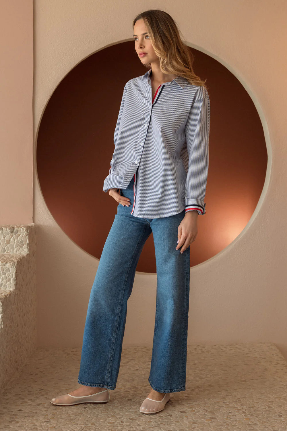 Jasmine Cotton Pinstripe Shirt