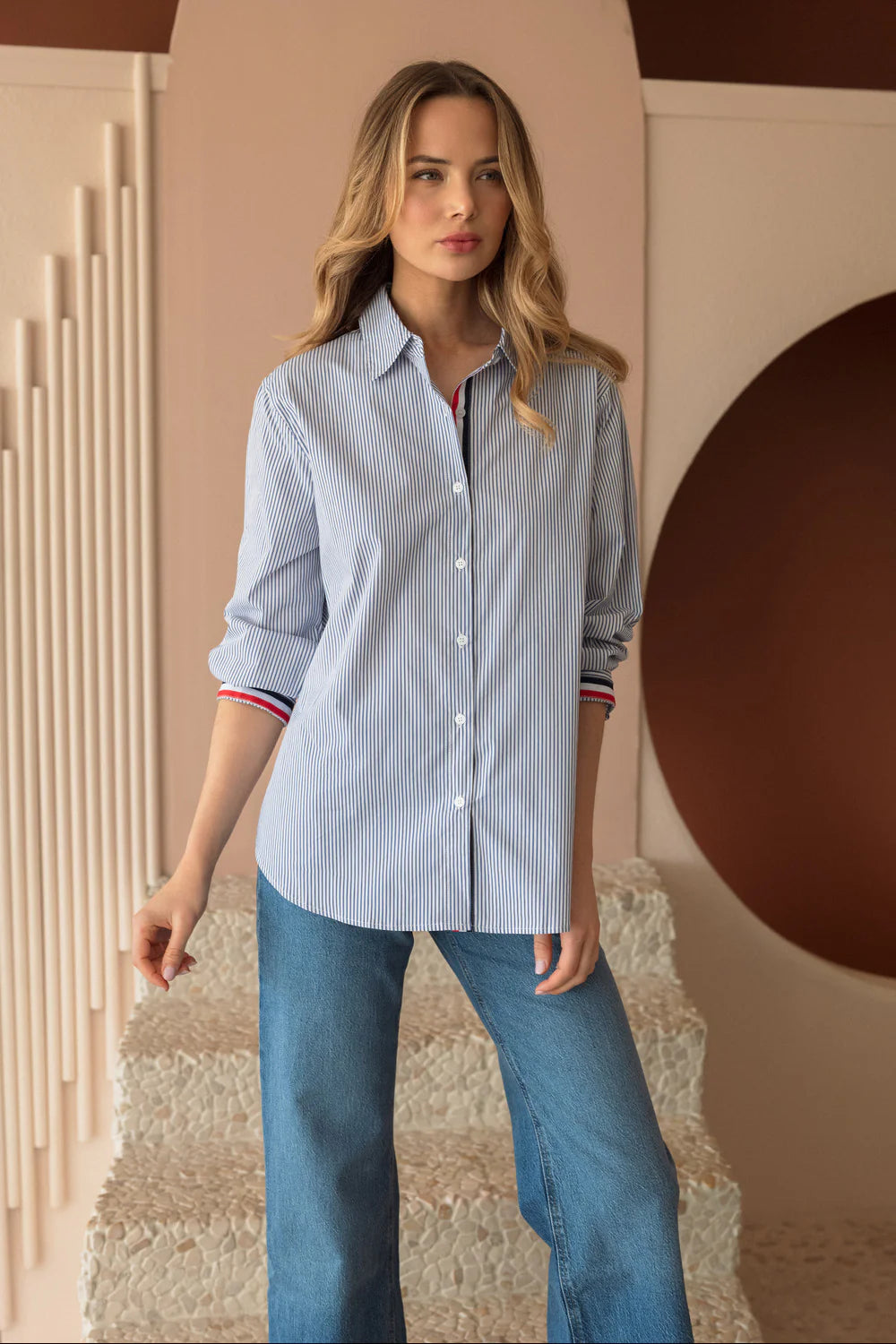 Jasmine Cotton Pinstripe Shirt