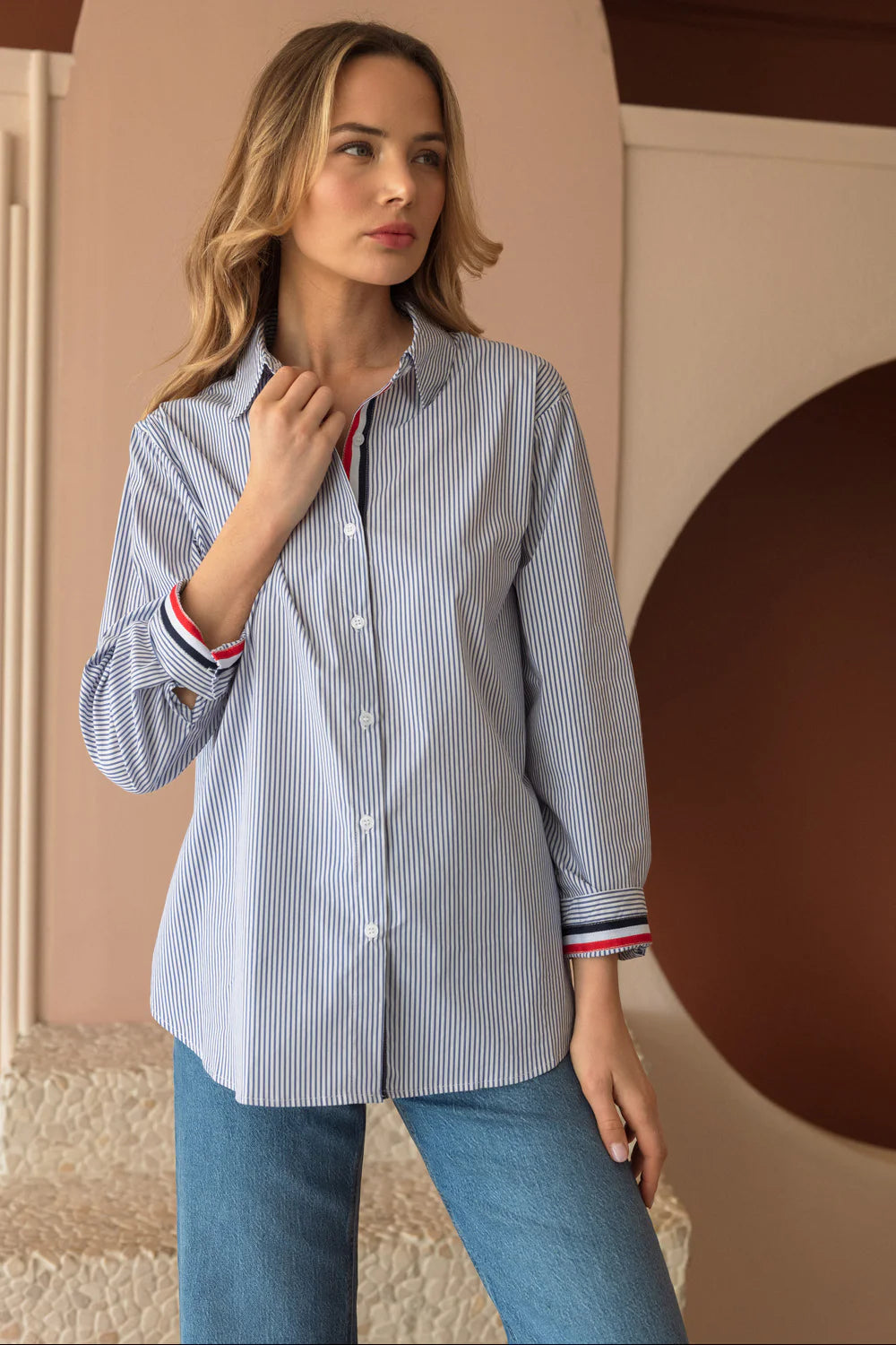 Jasmine Cotton Pinstripe Shirt