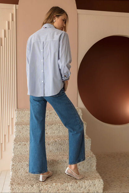 Jasmine Cotton Pinstripe Shirt