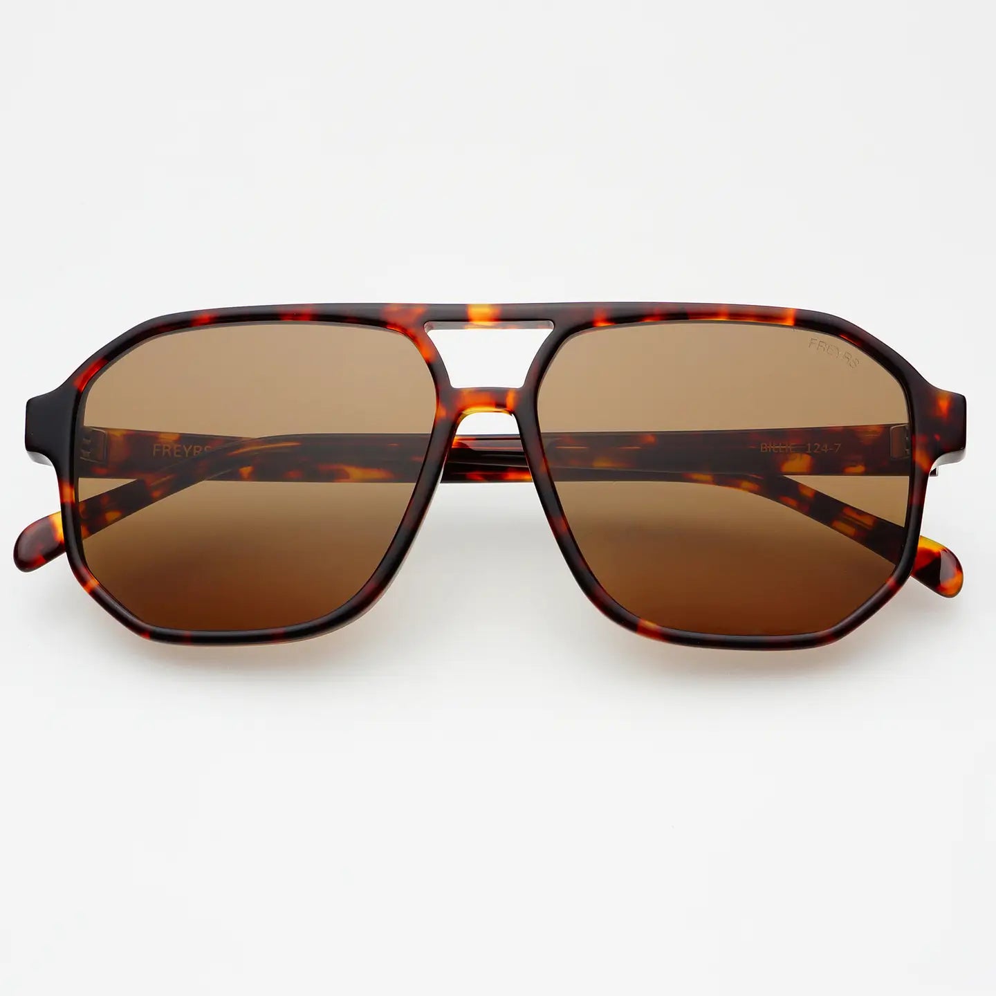 Billie Aviator Sunglasses - Dark Tortoise/Solid Brown