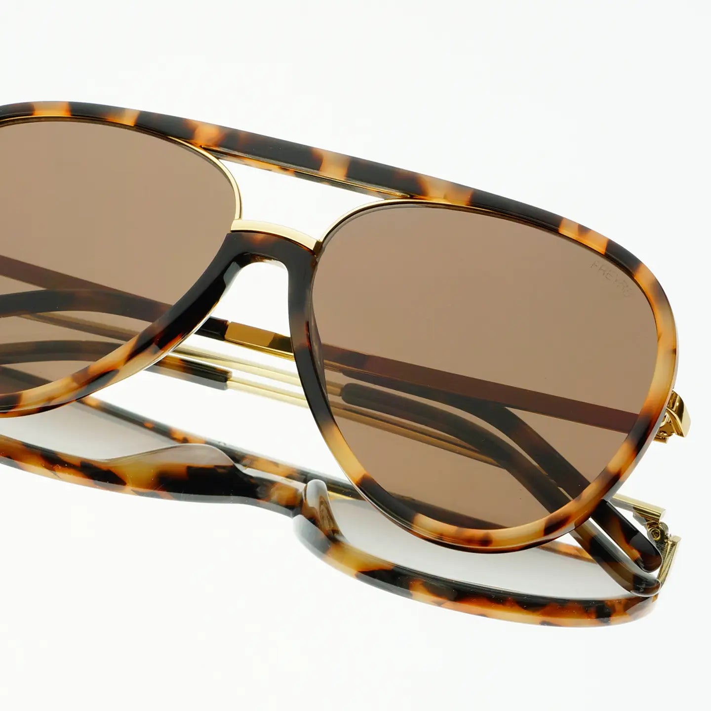 Shay Aviator Sunglasses - Milky Tortoise/Brown