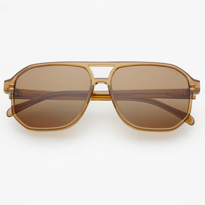 Billie sunglasses, tortoise/brown frame with brown gradient lenses, front