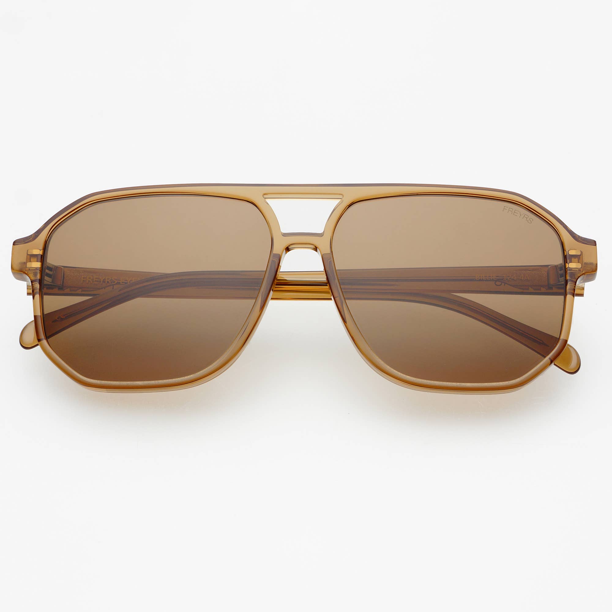 Billie sunglasses, tortoise/brown frame with brown gradient lenses, front