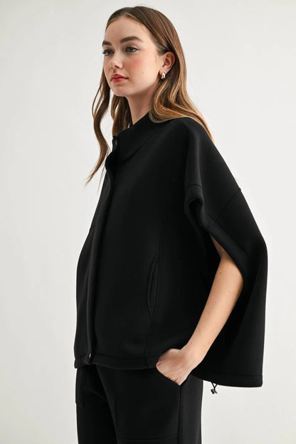 Frankie Poncho Jacket - Black