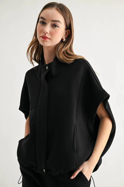 Frankie Poncho Jacket - Black