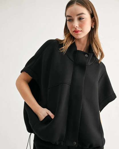 Frankie Poncho Jacket - Black