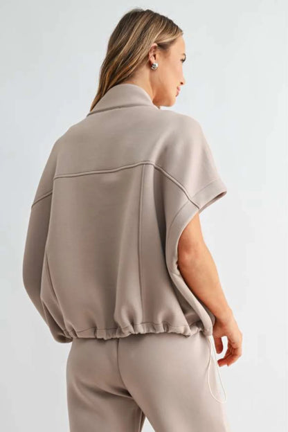 Frankie Poncho Jacket - Taupe