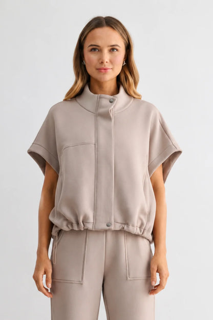 Frankie Poncho Jacket - Taupe