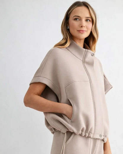 Frankie Poncho Jacket - Taupe