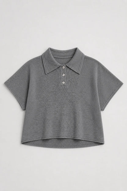 Sean Knitted Top - Heather Grey
