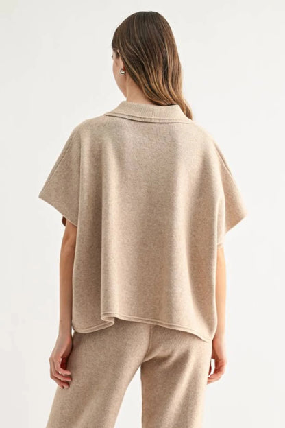 Sean Knitted Top - Oatmeal