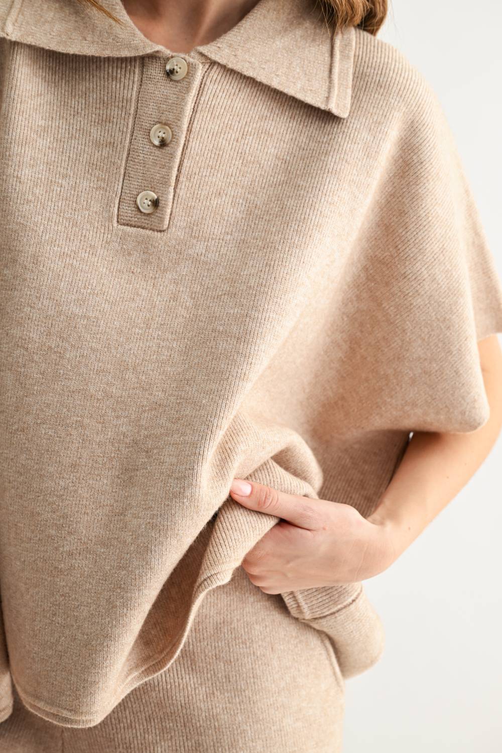 Sean Knitted Top - Oatmeal
