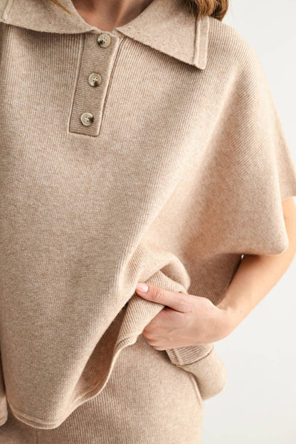 Sean Knitted Top - Oatmeal