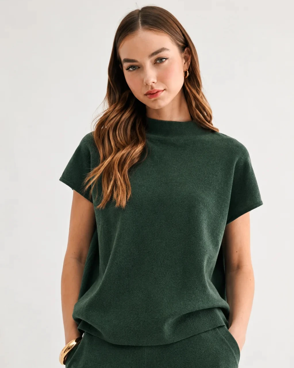 Sienna Top - Hunter Green