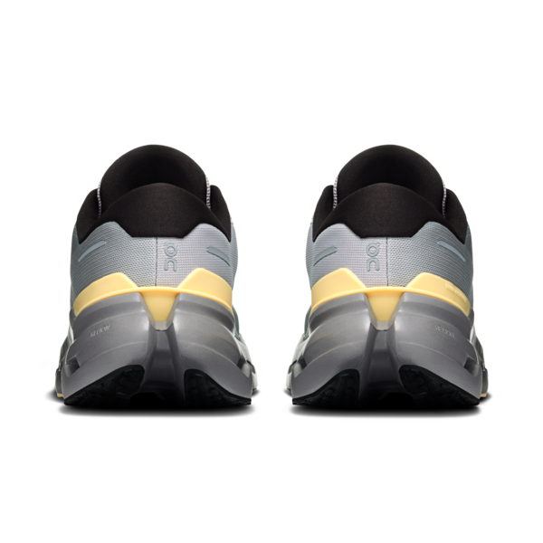 Men's Cloudrunner 3 - Platinum/Squash by ON RUNNING gray shoes with yellow heel accents