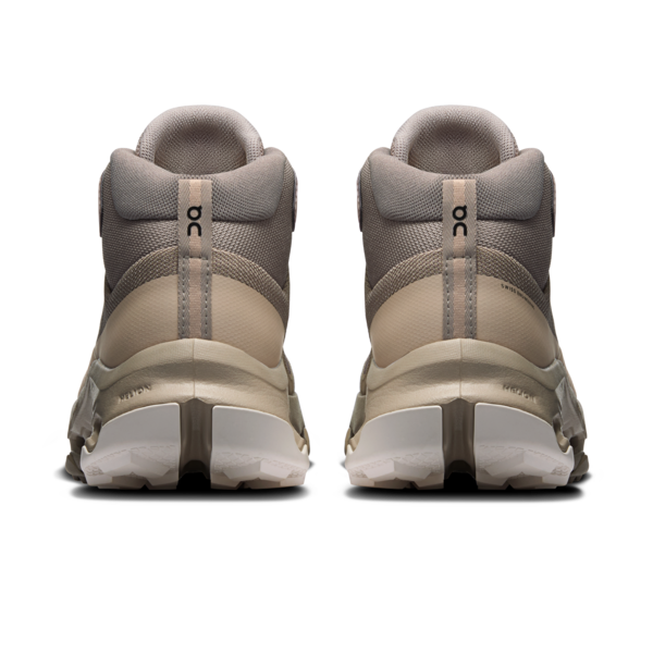 Women's Cloudhorizon 2 Mid WP - Cinder/Desert ON RUNNING beige brown hiking shoes rear view