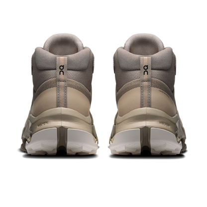 Women's Cloudhorizon 2 Mid WP - Cinder/Desert ON RUNNING beige brown hiking shoes rear view