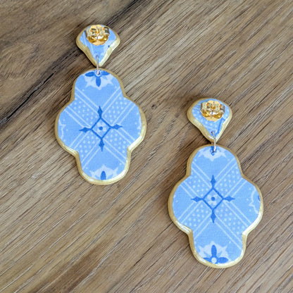 Henrietta Statement Earring - Light Blue