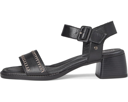 Sandalias negras Oliva W2G con pulsera al tobillo y hebilla metálica