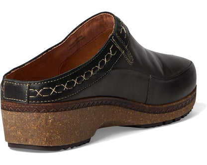 Granada W0W-3922C2 black leather clogs with elastic closure and memory foam, PIKOLINOS Women's Shoes Max Retail