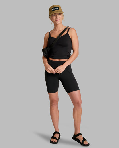 Kush Bra Tank - Black in breathable stretch fabric, KUHL women's activewear, boutique Fredericksburg TX