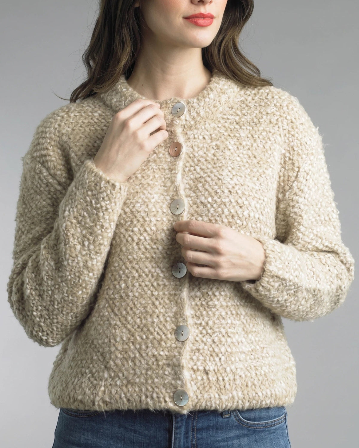 Button Front Jacket - Taupe