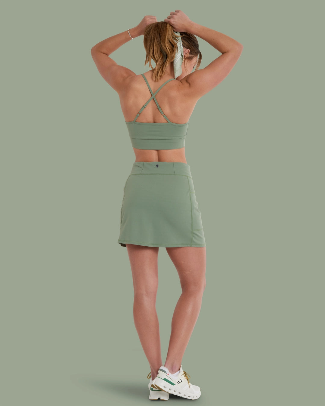 Kush Skort - Slate Green in stretch fabric with side pockets, KUHL Women's Skirts curated Texas