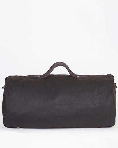 Wax Holdall in dark brown waxed cotton with leather trims, BARBOUR INC., Bags collection
