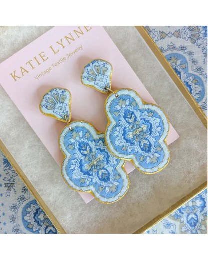 Henrietta Statement Earring - Light Blue