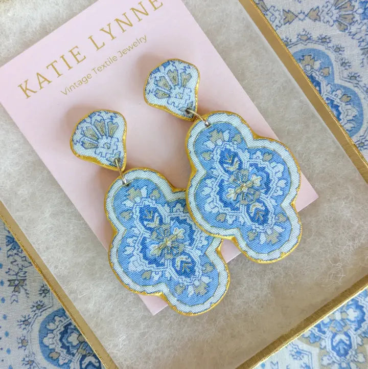 Henrietta Statement Earring - Light Blue