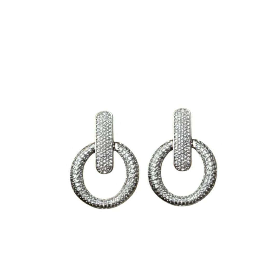 Charlston Drops silver-tone earrings with crystal accents, ACCESSORY CONCIERGE Women's Jewelry HCO