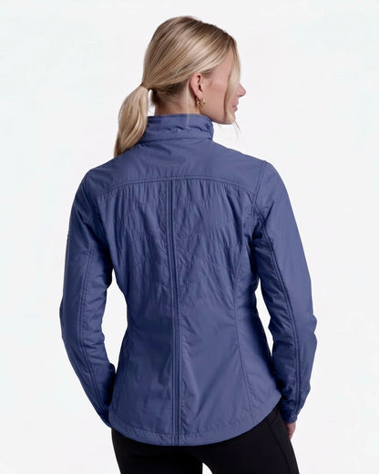 W's The One Jacket - Deep Periwinkle by KUHL, women's navy water-resistant stretch jacket