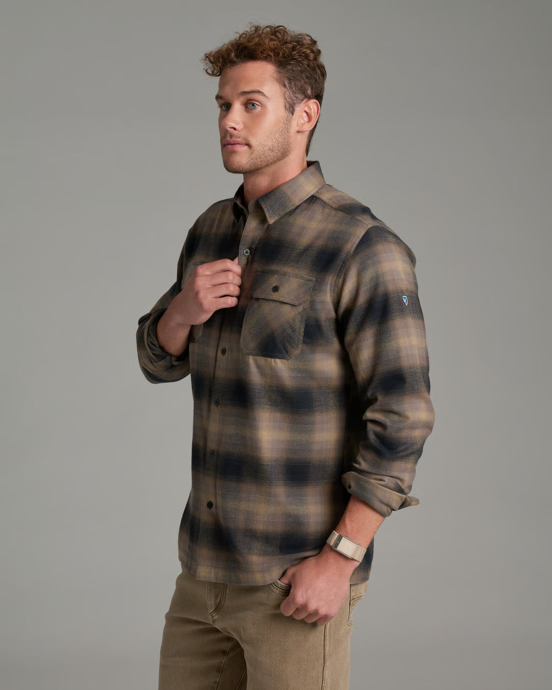 Dillingr Flannel LS - Dark Sand