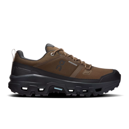 Cloudrock Low WP M - Earth/Black waterproof hiking boot by ON RUNNING, Men's Shoes, HCO curated in Fredericksburg TX